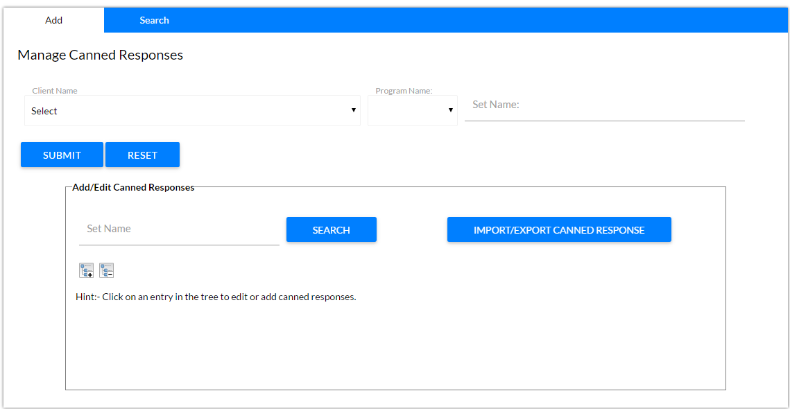 Manage Canned Response